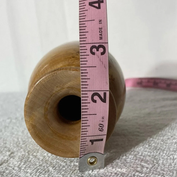 Vintage Hand Turned Burl Wood Vase - Picture 11 of 13